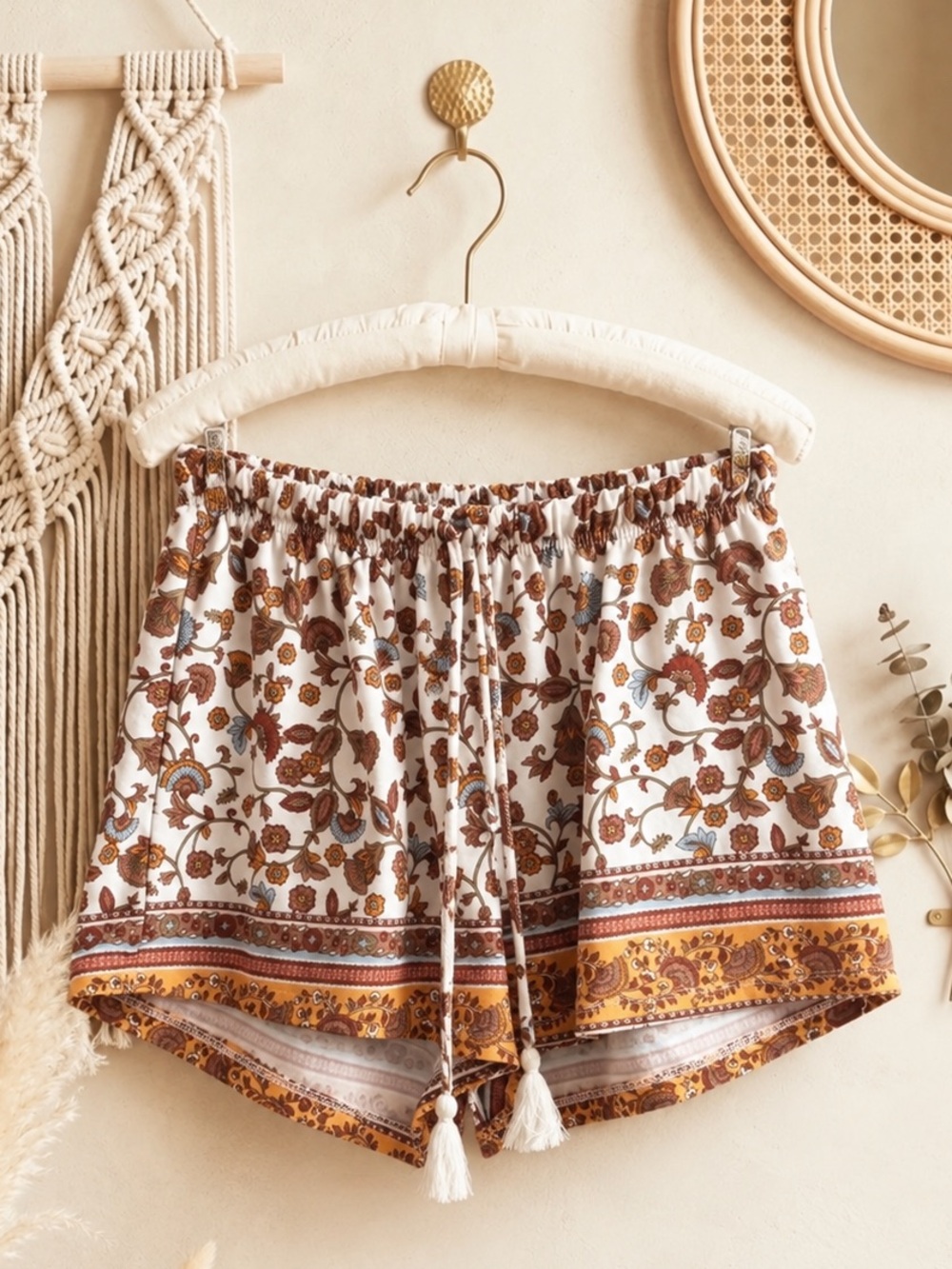 No Comment Tassel Floral Shorts